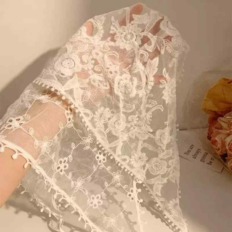 三角巾 スカーフ レディース フレンチ レトロ レース 花柄 高級感 撮影 リゾート 海辺 旅行 普段使い エレガント フェミニン 万能 ヘアアクセサリー バンダナ ターバン