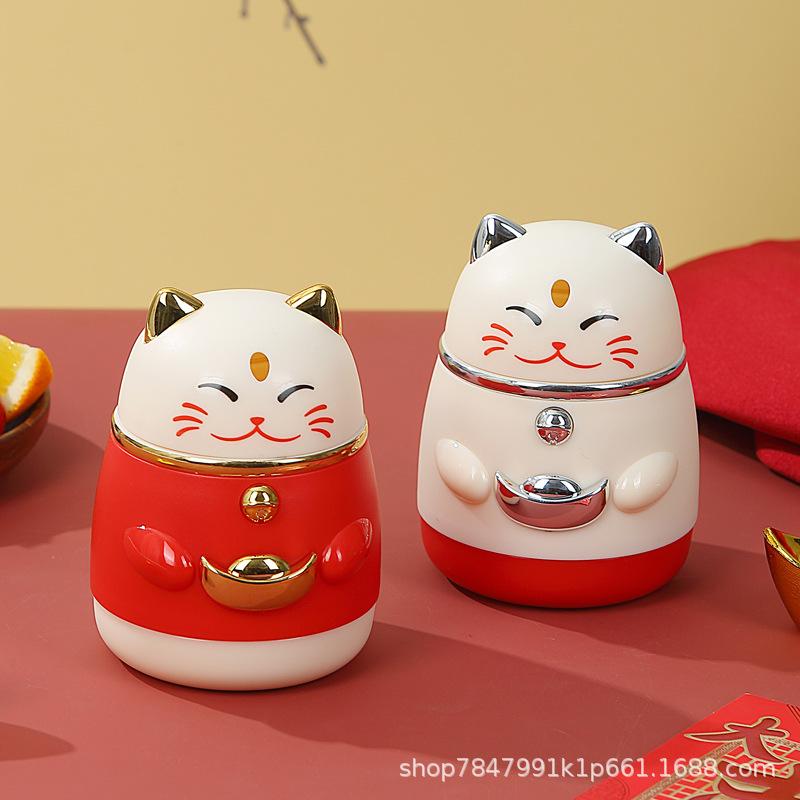 爪楊枝入れ 招き猫 自動プッシュ式 家庭用 食卓 楊枝ケース おしゃれ かわいい キャラクター デザイン ..