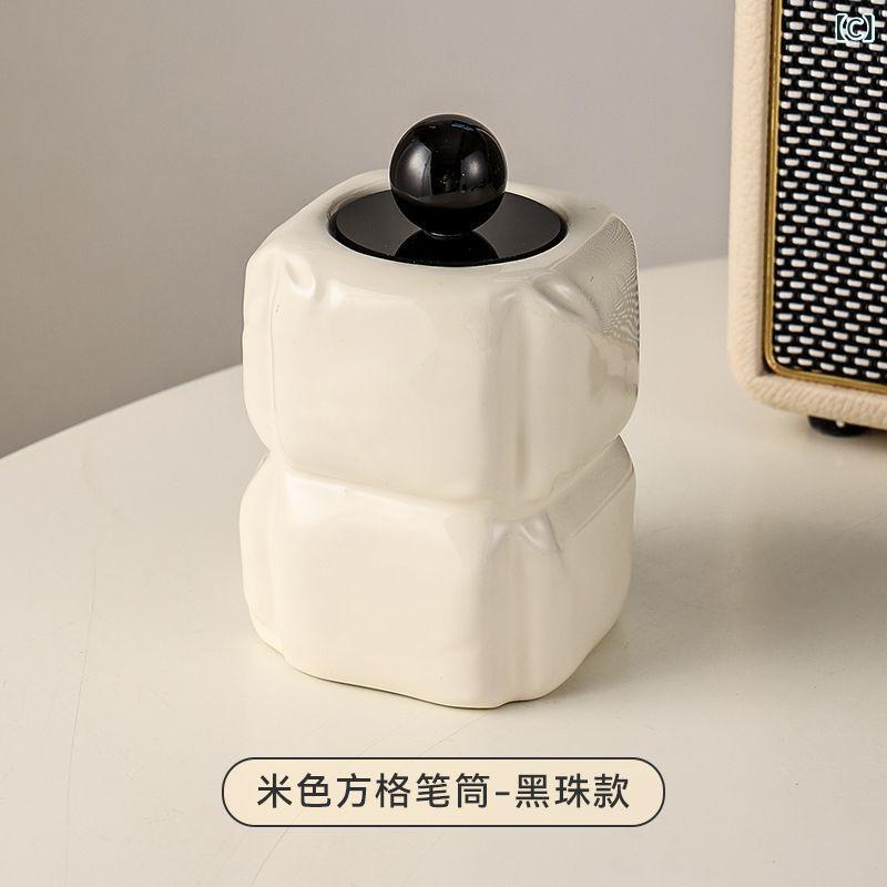 つまようじ入れ 陶器 自動 卓上 北欧風 高級感 おしゃれ かわいい 綿棒 収納ケース アイスキューブ型 クマ ウサギ デザイン ベージュ ブラック シルバー