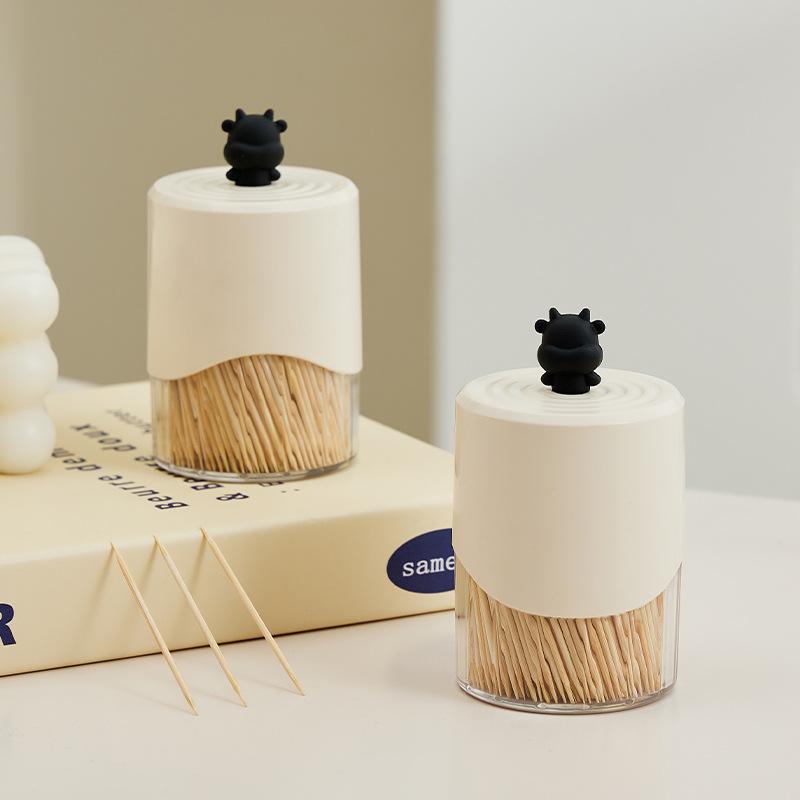 爪楊枝ケース 爪楊枝入れ 家庭用 卓上 多機能 ポータブル 携帯用 おしゃれ 個性的 ユニーク フロス収納 歯間ブラシ収納 プラスチック製 リビング ダイニング デスク オフィス 日常使い シンプル モダンデザイン 清潔感