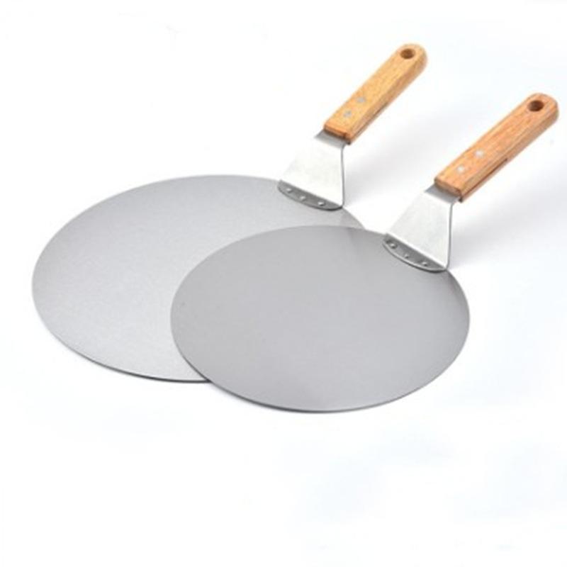 製菓用品 ピザシャベル ピザピール ケーキターナー ケーキサーバー ステンレス製 木製ハンドル 丸型 ピ..