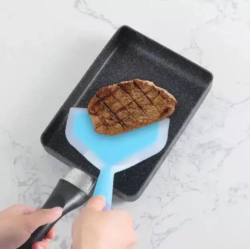 シリコンヘラ 玉子焼き ピザ ステーキ パンケーキ クレープ 焼き物 ワイド フライ返し ターナー 焦げ付..