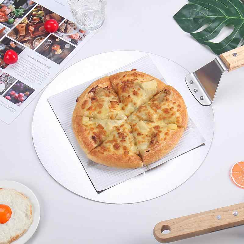 ピザピール 木製ハンドル ステンレス製 安全移送 丸型 大型 製菓道具 ベーキングツール 家庭用 業務用 ..