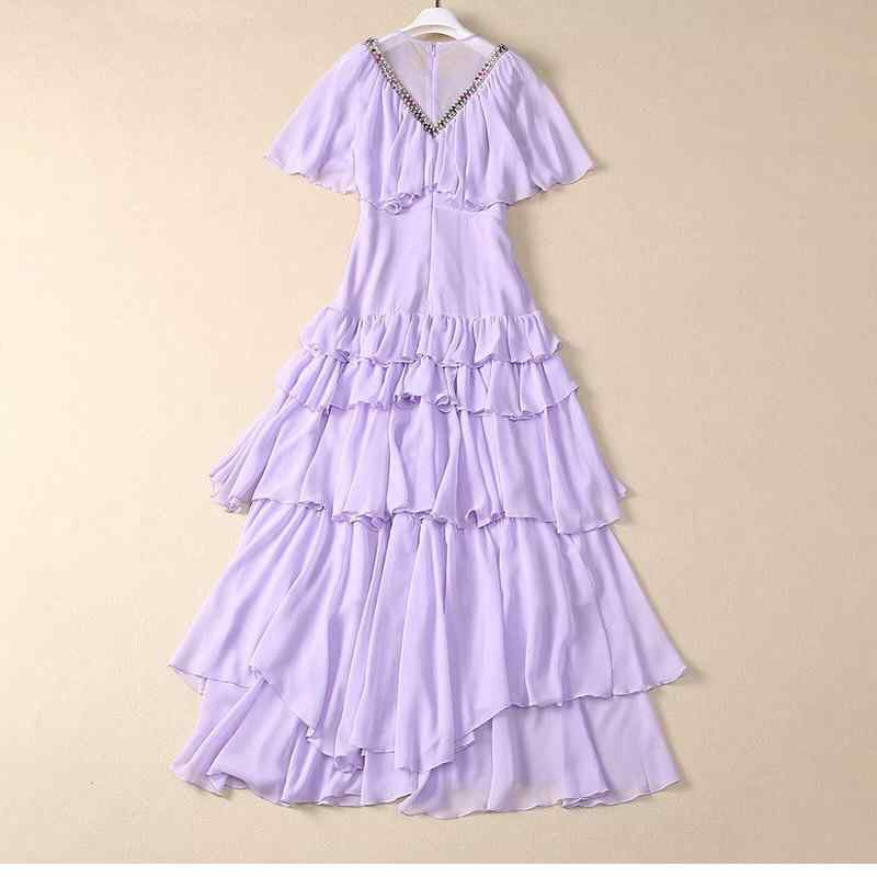 ワンピース レディース ピンク ゲストドレス フォーマル 結婚式 お呼ばれ 二次会 パーティー ロング丈 マキシ丈 ティアードスカート Aライン フレアスリーブ 半袖 ラウンドネック 上品 エレガント ポリエステル 無地 普段使い デイリーユース