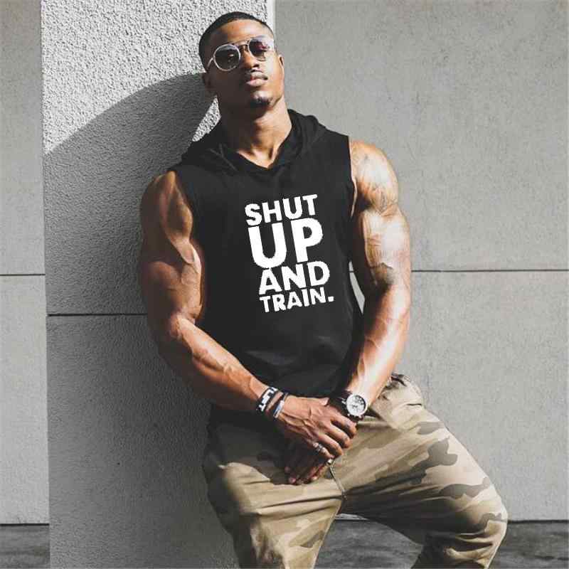 タンクトップ メンズ 筋トレ フィットネス ワークアウト ジムウェア フード付き ノースリーブ ゆったり ルーズフィット クルーネック 夏物 スポーツ ベスト