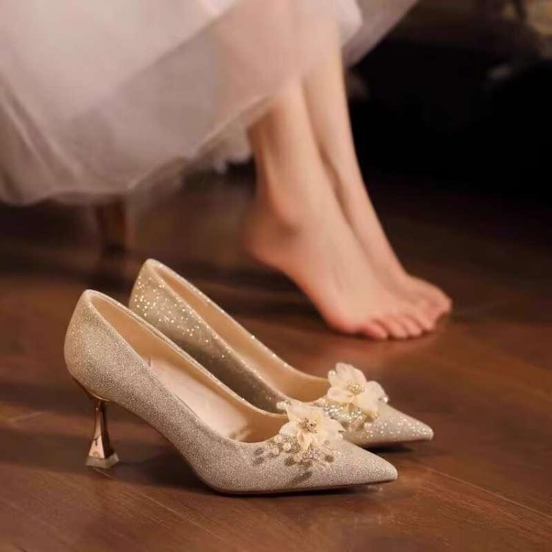 ブライダルシューズ レディース ウェディングシューズ ハイヒール パンプス 結婚式 花嫁 新婦 二次会 ..