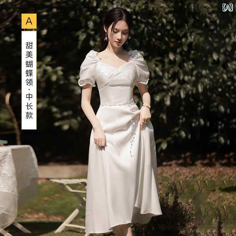 ドレス レディース ブライズメイド パーティードレス フォーマルドレス 高級感 小柄サイズ 結婚式 二次会 披露宴 婚約 入籍 普段使い