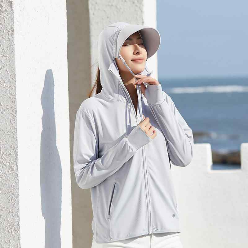 UVパーカー 男女兼用 UVカット UPF50+ 接触冷感 吸汗速乾 通気性 薄手 軽量 フード付き アウトドア 釣り 登山 ハイキング サイクリング ランニング スポーツ アウター 春夏秋