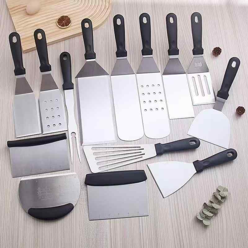 フライ返し ステンレス プラスチックハンドル 魚焼き バーベキュー ステーキ ピザ 製菓 調理 多機能 タ..