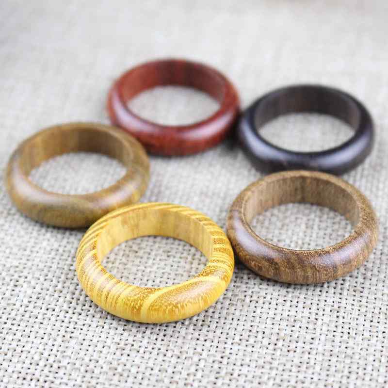 リング 男女兼用 黒檀 紫檀 天然木 木製 指輪 シンプル バンド スタイリッシュ カジュアル エスニック 普段使い 軽い 付け心地良い 落ち着いた雰囲気