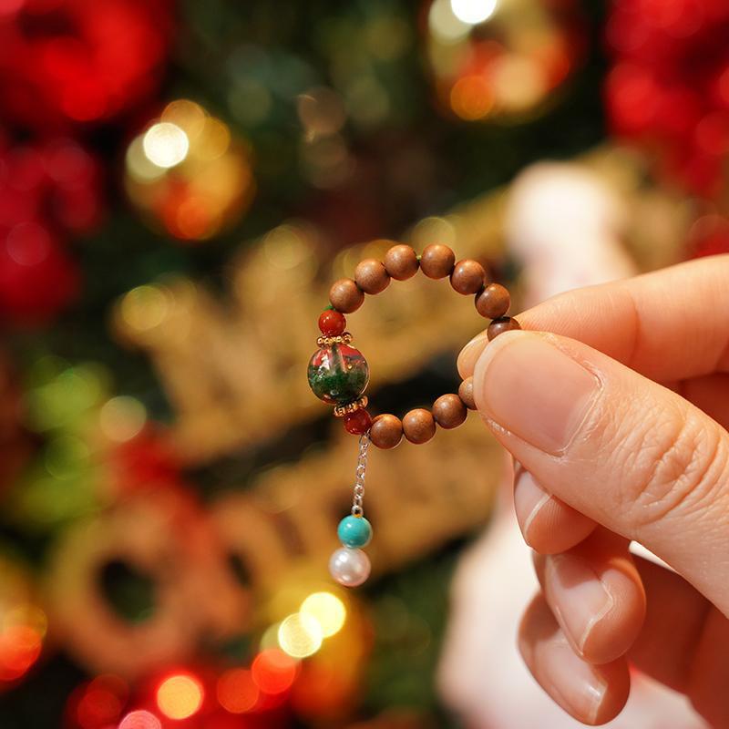 指輪 レディース サンダルウッド 緑幽霊 高級感 アンティーク レトロ オリエンタルスタイル かわいい フェミニン デザイン 木製 ファッション ジュエリー アクセント