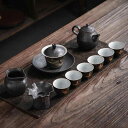 茶器セット 銀斑瑞鶴模様 陶磁器製 蓋碗 急須 湯呑み 本格功夫茶器 中国茶器 和風 家庭用 オフィス用 高品質 釉薬仕上げ 大人数向け 携帯用