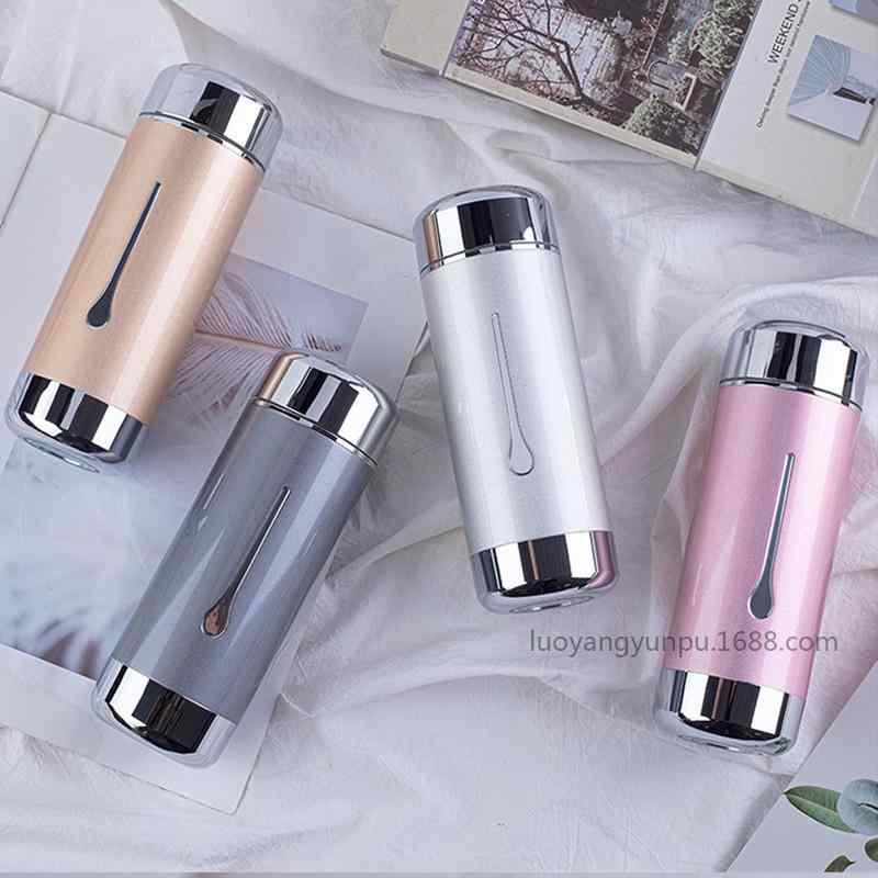 保温ボトル レディース 純銀製インナー SV999 ステンレス製 保温保冷 携帯用 オフィス アウトドア デス..