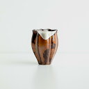 茶器 湯呑み 茶杯 主人杯 窯変 栗茶色 描銀 弦月型 和風 陶器 陶磁器 手作り感 上品 シンプルデザイン 家庭用 来客用 普段使い 日本茶 中国茶(x2)