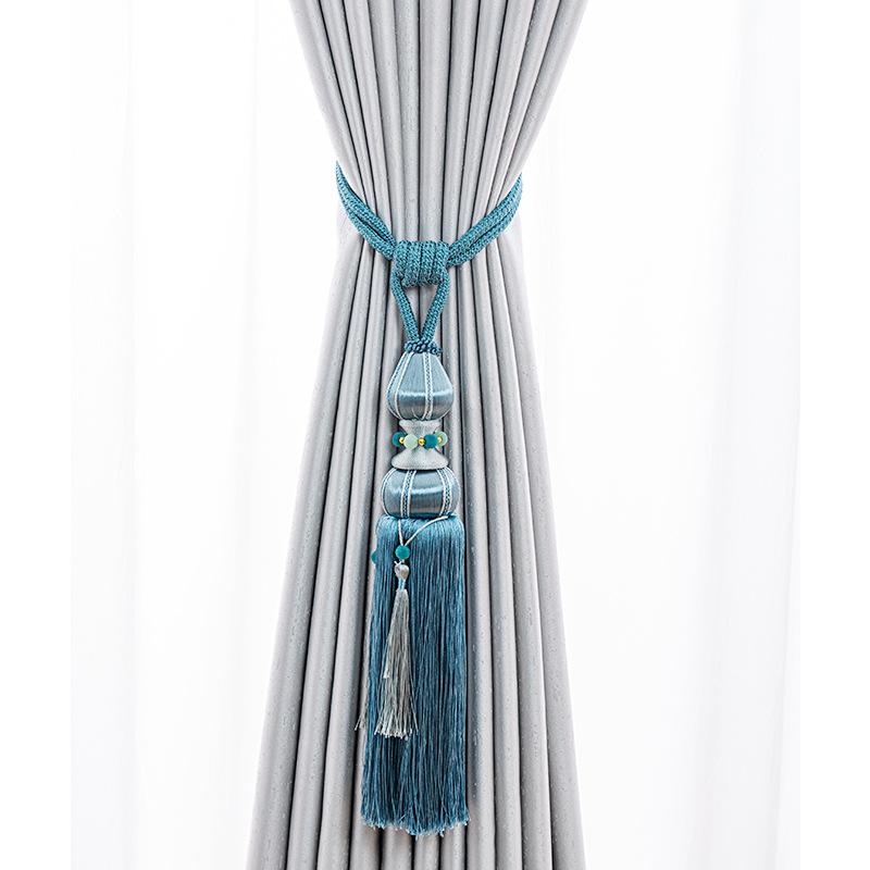 カーテンタッセル ヨーロピアン ライトラグジュアリー ボール フリンジ 豪華 上質 エレガント ポリエステル製 リビング 寝室 窓辺装飾 グレー ブルー ベージュ ブラウン レッド パープル 多色展開