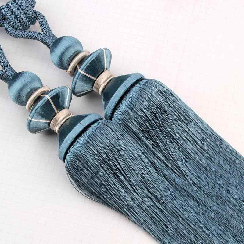 カーテンタッセル ヨーロピアン スタイル ディスク型 ボール フリンジ 飾り房 ポリエステル製 タイバック ロープ カーテン留め リビング 寝室 装飾 インテリア 高級感 華やか ゴールド グレー ブラウン系