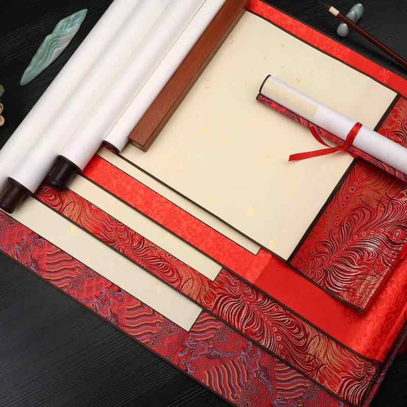 書道用品 無地 宣紙 巻物 大型 長尺 大判 毛筆書道 習字練習用 書画 水墨画 作品制作 半熟紙 掛け軸 手..