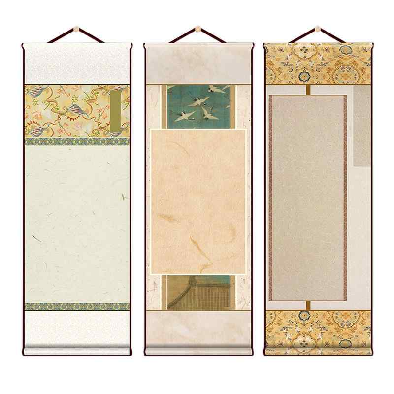 書道用品 無地掛軸 巻物 宣紙 画仙紙 半生宣 書道 水墨画 墨絵 創作 作品 展示用 シンプル モダン 墨 顔料対応 各種サイズ対応 書斎 和室 インテリア ...