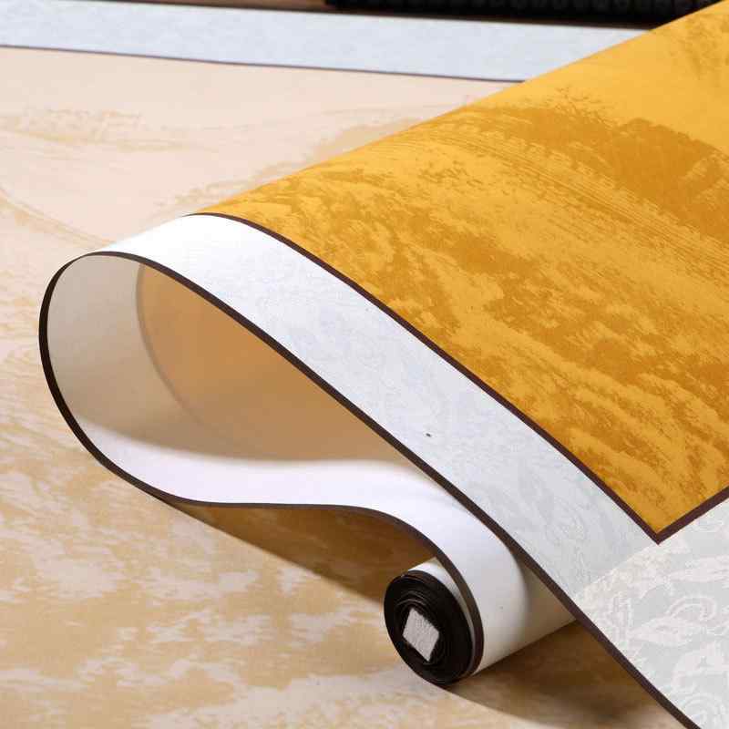 掛け軸 手作り 巻物 無地 宣紙 画仙紙 半生熟 書道用品 水墨画 日本画 作品 展示用 レトロ アンティーク調 古風 ろうけつ染め 山水画風 大判 書画用紙 ...