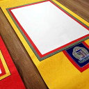 掛軸 チベット様式 タンカ 仏画制作 書道 練習用 空白 巻物 高級感 精巧表装 雲母加工 熟宣 宣紙 ゴールド 紺色 茶色 赤色フレーム