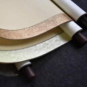 掛軸 書道 書画 作品用 空白 宣紙 生宣 半生熟 手作り 表装 アンティーク風 灑金 綾織り 厚手 特注オーダーメイド オフホワイト ライトブルー ブロンズ ...