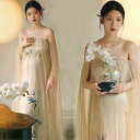 マタニティ ドレス 妊婦さん マタニティフォト 記念撮影用 フォトスタジオ衣装 チュール エレガント 軽やか ドレープ感 ポリエステル 長袖 ミモレ丈 ロング丈 ワンピース レトロ クラシカル アンティーク調
