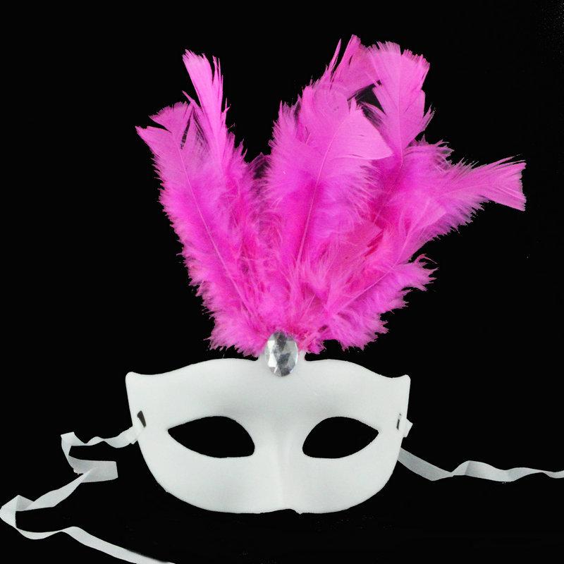 仮面 レディース 大人用 子供用 フェザーマスク ハーフフェイス アイマスク プラスチック製 ホワイト プリンセス ダンスパーティー 舞踏会 仮装 コスプレ イ...