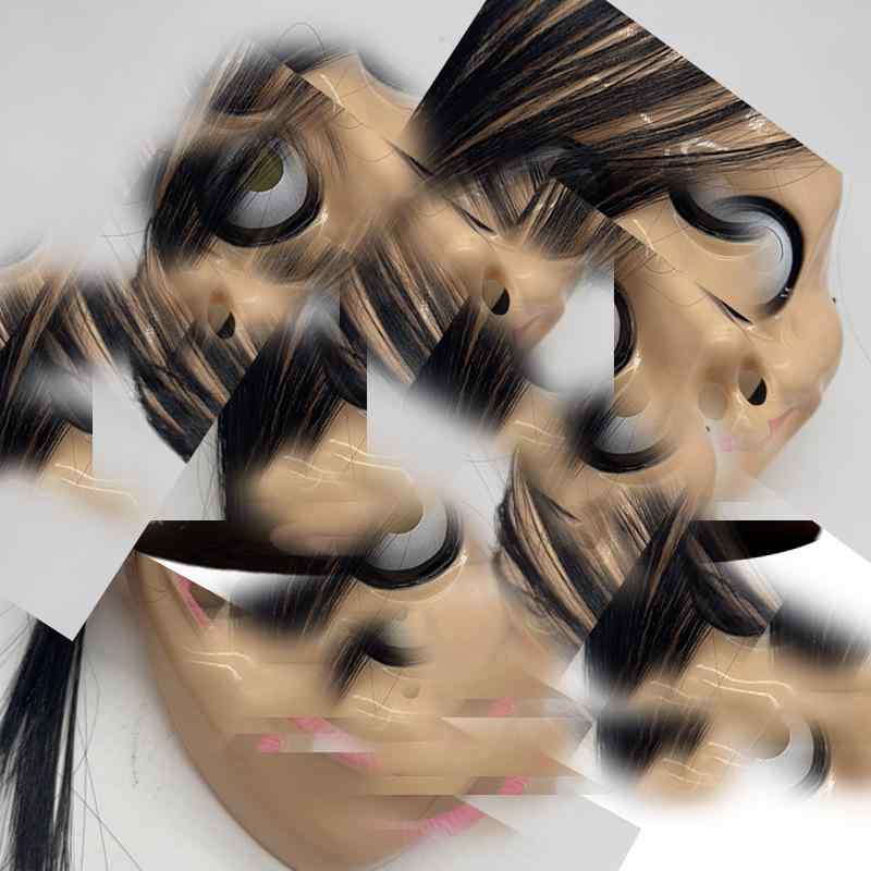 マスク ハロウィン ホラー 仮装 コスプレ パーティー イベント プラスチック製 緑鬼 尖った耳 ピエロ 吸血鬼 怖い 不気味 変装 変身 小道具 お化け屋敷 肝試し 目が飛び出る