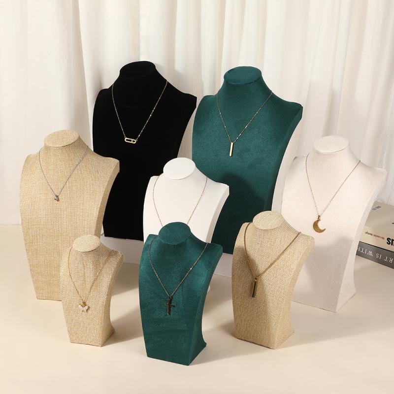 ディスプレイスタンド アクセサリー ネックレス 人型 ネック マネキン ベルベット H型 店舗 カウンター..