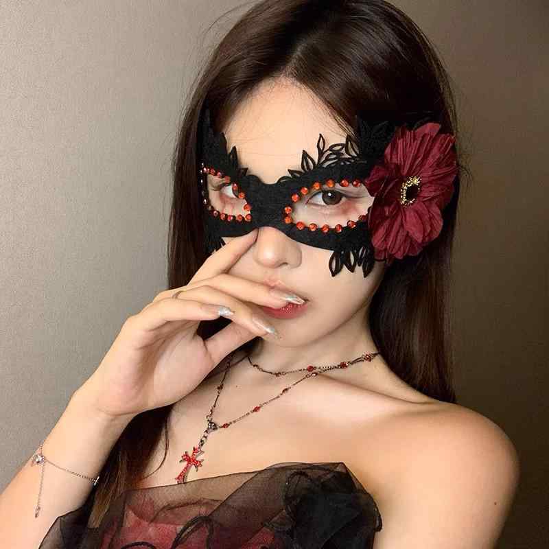 ・カテゴリ: お面・スタイル: 国潮・種類: 黒色花柄MJ、黒色スカルハンドMJ、黒色MJ、白色MJ、ハートネックレス・特徴: DIY可能・適用イベント: ハロウィン、イースター、カーニバル