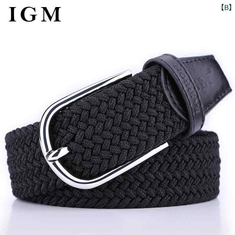 Grams楽天市場店のベルト メンズ レディース ユニセックス 帆布 伸縮性 編み込み メッシュ ウエストベルト ピンバックル ストレッチ素材 快適 軽量 丈夫な キャンバス素材 カジュアル ビジネス 普段使い ゴルフ アウトドア スポーツ 通勤 通学 多色展開｜アングル3