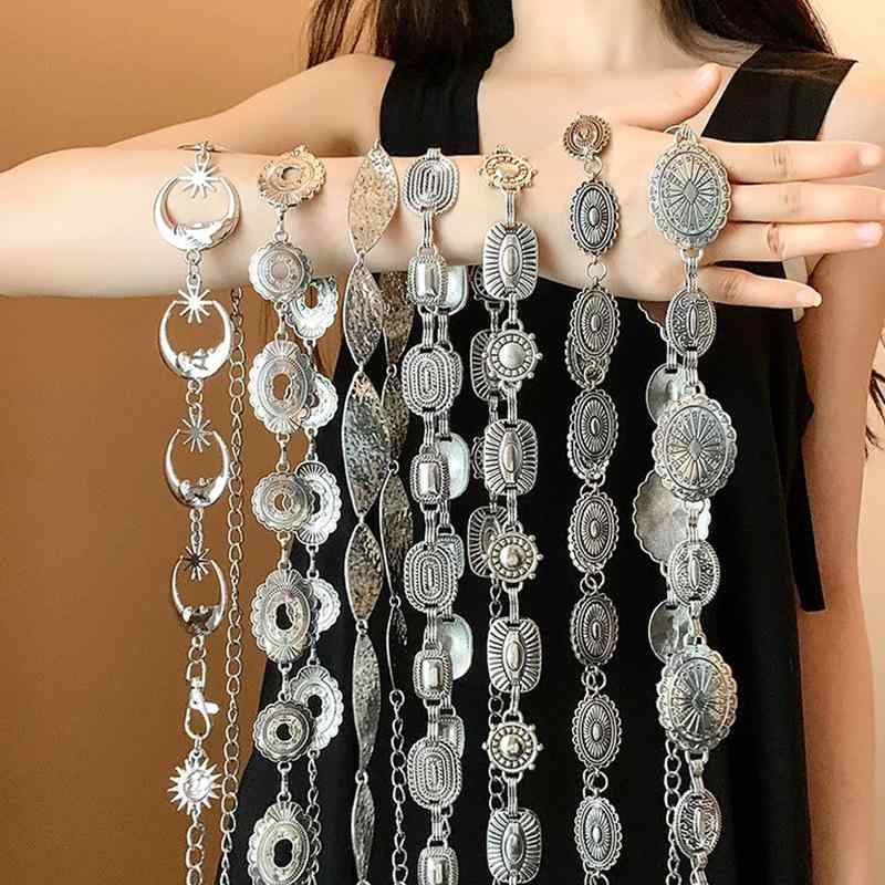 ・主な素材: ネット・バックル素材: 布・留め具: 自動バックル・デザイン展開: 銀色蝶チェーン、月太陽モチーフ、金属チェーン蝶、白蝶ラインストーン、金属丸型角型、小丸型銀色、銀色丸盤、大小蝶銀色、金属大小丸型、金属銀葉、金属銀ハート、金属...