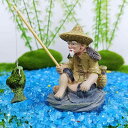 置物 釣り翁 老人 樹脂製 ミニチュアフィギュア 水槽 アクアリウム 盆栽 苔玉 庭園 リビング 卓上 飾り 風景 ジオラマ 中式 装飾