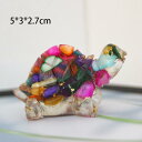 置き物 オブジェ かわいい ミニカメ タートル 天然水晶砕石 レジン パワーストーン 癒し インテリア 卓上 水槽 アクアリウム 盆栽 観葉植物 車内装飾 カー...