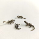 ミニチュア オブジェ ワニ トカゲ カメレオン 動物 モチーフ 銅合金製 メッキ加工 苔テラリウム アクアリウム 水槽 植木鉢 観葉植物 ミニ盆栽 造景 装飾 ...