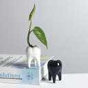 植木鉢 かわいい カートゥーン 歯形 ミニ 小型 水栽培 陶器製 セラミック 卓上 デスク用 オフィス インテリア 観葉植物 丈夫 耐久性 ユニーク オブジェ ...