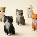 置物 憂鬱な猫 ミニチュア リアル かわいい 子猫 フィギュア デスク 卓上 車載 カーアクセサリー 樹脂製 インテリア雑貨 アニマルモチーフ 多様な毛色