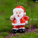 クリスマス ミニチュア オーナメント かわいい スノーマン サンタクロース 杖 レジン製 多肉植物 植木鉢 デコレーション 飾り