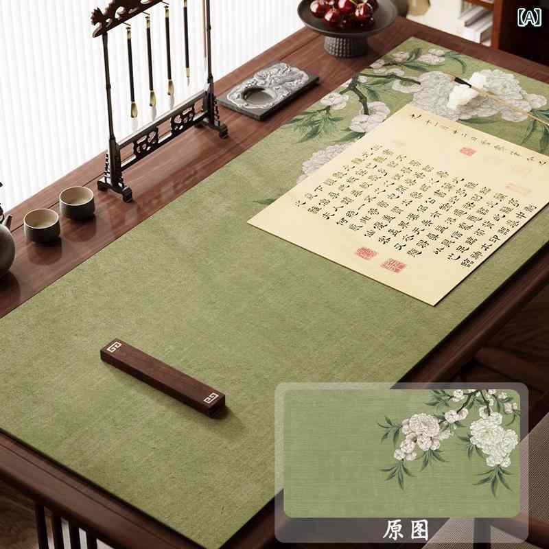 書道マット 中華風 フェルト製 毛筆書道 習字用 デスクマット 和モダン 書斎デスク 文房四宝 下敷き 伝統工芸 書道用品
