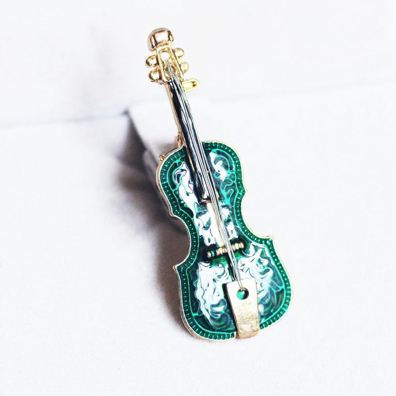 ブローチ ユニセックス 男女兼用 バイオリン ヴァイオリン 楽器モチーフ 合金製 手...