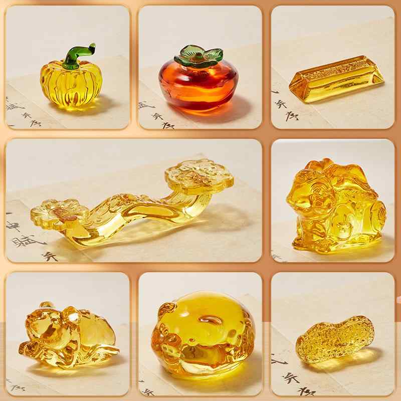 書道用品 文鎮 クリスタルガラス 柿モチーフ 筆置き 縁起物 開運 吉祥 置物 習字道具 筆記具 学生 書道筆用 透明感 高級感 書斎 デスク オフィス