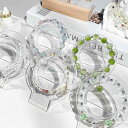 ディスプレイスタンド アクリル製 透明 ジュエリー アクセサリー バングル ブレスレット 腕輪 展示台 店舗什器 カウンター 陳列用 トレイ ベース(x2)