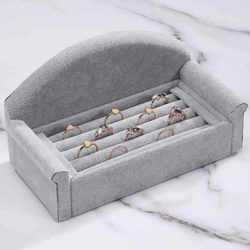 ジュエリー ディスプレイ スタンド ヨーロピアン ソファ型 指輪 リングケース ピアス イヤリング アク..