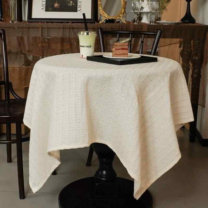 テーブルクロス 高級感 フレンチスタイル ホワイト ベージュ 誕生日パーティー イベント マルシェ用 長方形 丸型 スクエア ティーテーブル ローテーブル用 おしゃれ インスタ映え デイジー柄 ライラック柄 ヘリンボーン柄