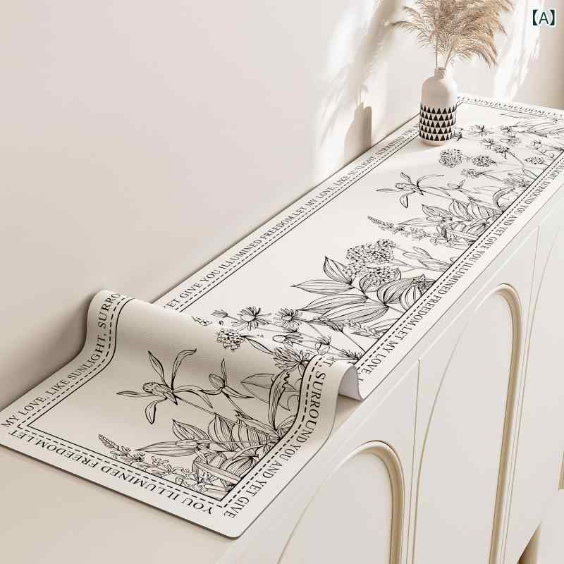 テーブルマット 北欧風 長方形 ロング シリコン製 無地 防水 防油 高級感 傷防止 汚れ防止 サイドボード ダイニングボード ワインキャビネット 玄関 下駄箱 シューズボックス テレビ台 カウンター 天板 保護シート