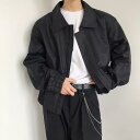 ジャケット メンズ ショート丈 襟付き 肩パッド入り カジュアルアウター レトロスタイル 万能 着回し デイリーユース ポリエステル混紡 シワになりにくい 春秋 スタイリッシュ ブラック カーキ