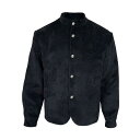 ジャケット 男性用 コーデュロイ 肩パッド入り 唐装 中山装 新中式 中国風 レトロ スタンドカラー シングルボタン ゆったり 長袖 ブラック ポリエステル 通気性 耐摩耗 防風