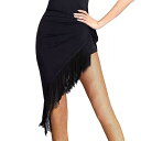 ダンスウェア レディース 大人用 ラテンダンス衣装 発表会 ステージ パフォーマンス 練習着 フリンジ ヒップスカーフ ミニスカート 腰巻き ポリエステル混紡 ...