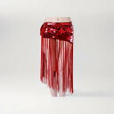 ベリーダンススカート レディース ロング フリンジ タッセル ウエストチェーン ヒップスカーフ ダンス衣装 セクシー コスチューム パフォーマンス レッスン着 ...