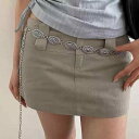 ウエストチェーン レディース ボヘミアン エスニック風 高級感 メタル レトロ ヴィンテージ おしゃれ ラインストーン装飾 オーバル型 ワンピース シャツ ブラ...